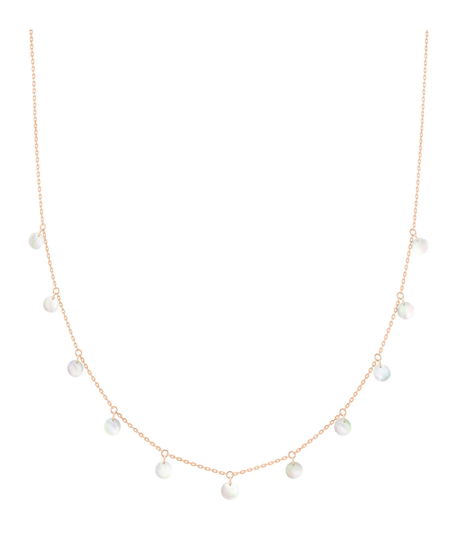 LA BRUNE & LA BLONDE Collier Polka Nacre Or Rose 3 LA BRUNE & LA BLONDE Collier Polka Nacre Or Rose