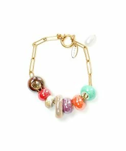 SHAKER JEWELS Bracelet Lioa Céramique Multicolore Argent Doré
