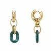 SHAKER JEWELS Boucles D'oreilles Vioma Pendentif Vert Argent Doré
