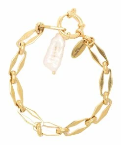 SHAKER JEWELS Bracelet Alore Perles Blanc Doré