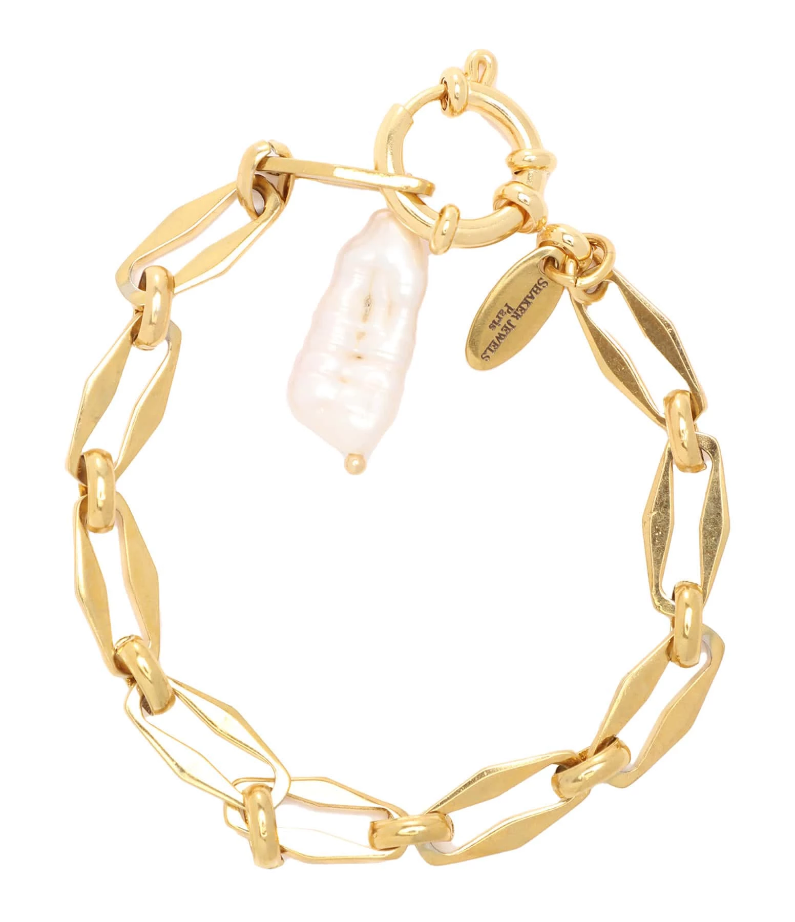 SHAKER JEWELS Bracelet Alore Perles Blanc Doré