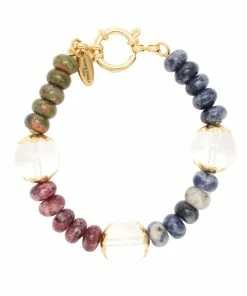 SHAKER JEWELS Bracelet Ulas Pierres Naturelles Doré