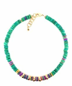 VADI JEWELS Collier Monaco Coquillage Bleu Lagon