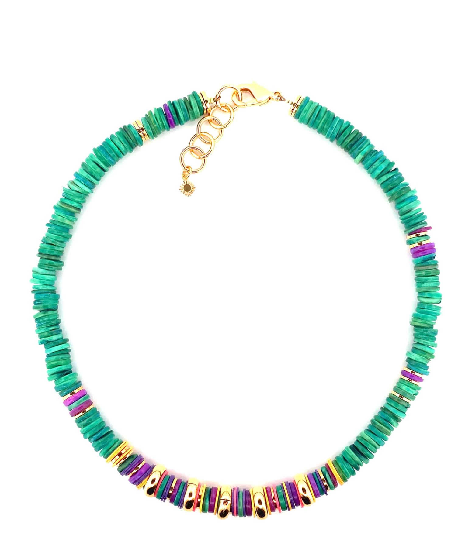 VADI JEWELS Collier Monaco Coquillage Bleu Lagon 3 VADI JEWELS Collier Monaco Coquillage Bleu Lagon