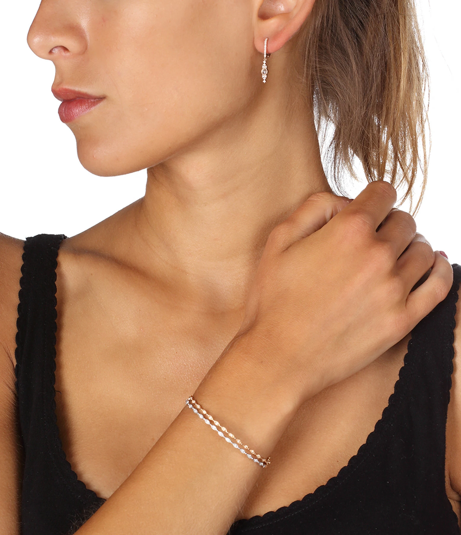 STONE PARIS Boucles D'oreilles Himalaya Simples Or Diamants 7 STONE PARIS Boucles D'oreilles Himalaya Simples Or Diamants – Image 5