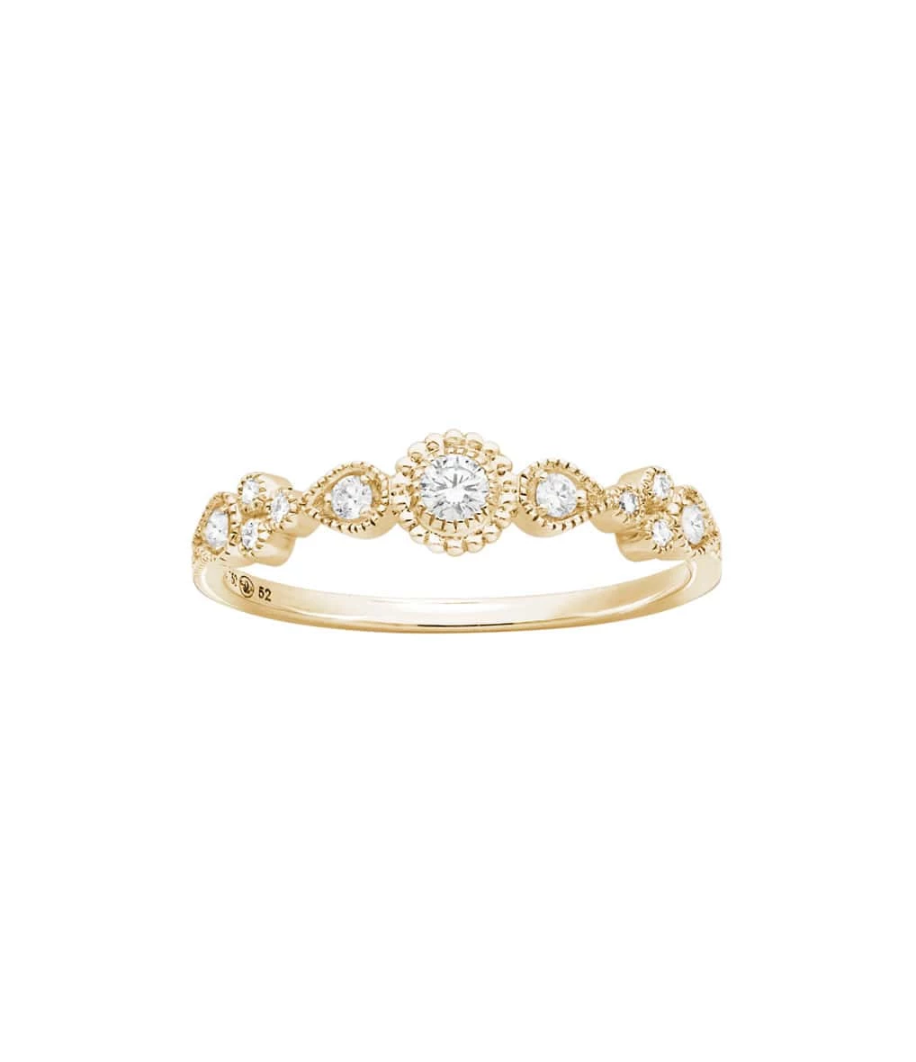 STONE PARIS Bague Simple Swan Or Diamants 3 STONE PARIS Bague Simple Swan Or Diamants