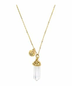 GOOSSENS PARIS Collier Talisman Cristal De Roche Naturel