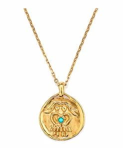 GOOSSENS PARIS Collier Talisman Mini Astro Gémeaux Turquoise
