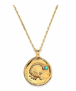 GOOSSENS PARIS Collier Talisman Mini Astro Scorpion Turquoise
