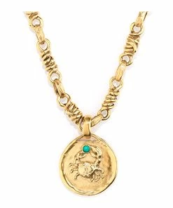 GOOSSENS PARIS Collier Talisman Astro Cancer Turquoise