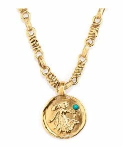 GOOSSENS PARIS Collier Talisman Astro Vierge Turquoise