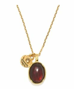 GOOSSENS PARIS Collier Cabochon Cristal De Roche Rose Indien