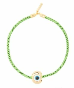 Timeless Pearly Collier Œil Satin Vert