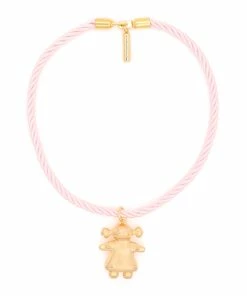 Timeless Pearly Collier Petite Fille Satin Rose