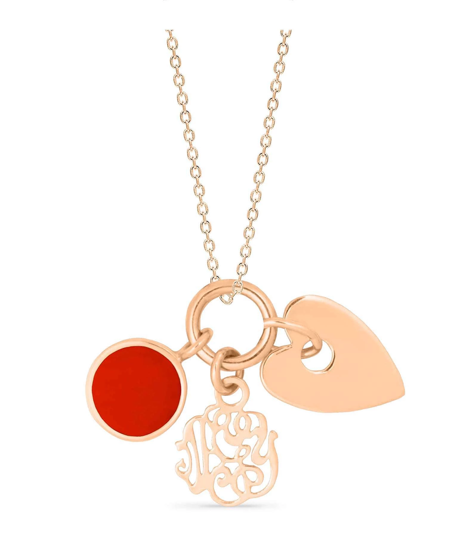 Ginette NY Collier Charms Corail Or Rose, Collection Twenty 3 Ginette NY Collier Charms Corail Or Rose, Collection Twenty