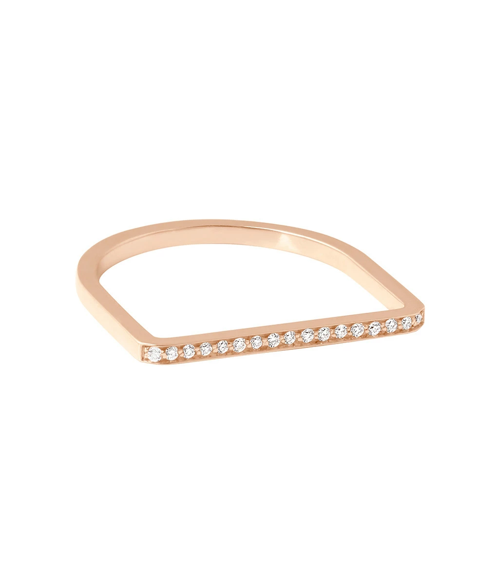 VANRYCKE Bague Medellin Carré Or Rose Diamants 3 VANRYCKE Bague Medellin Carré Or Rose Diamants