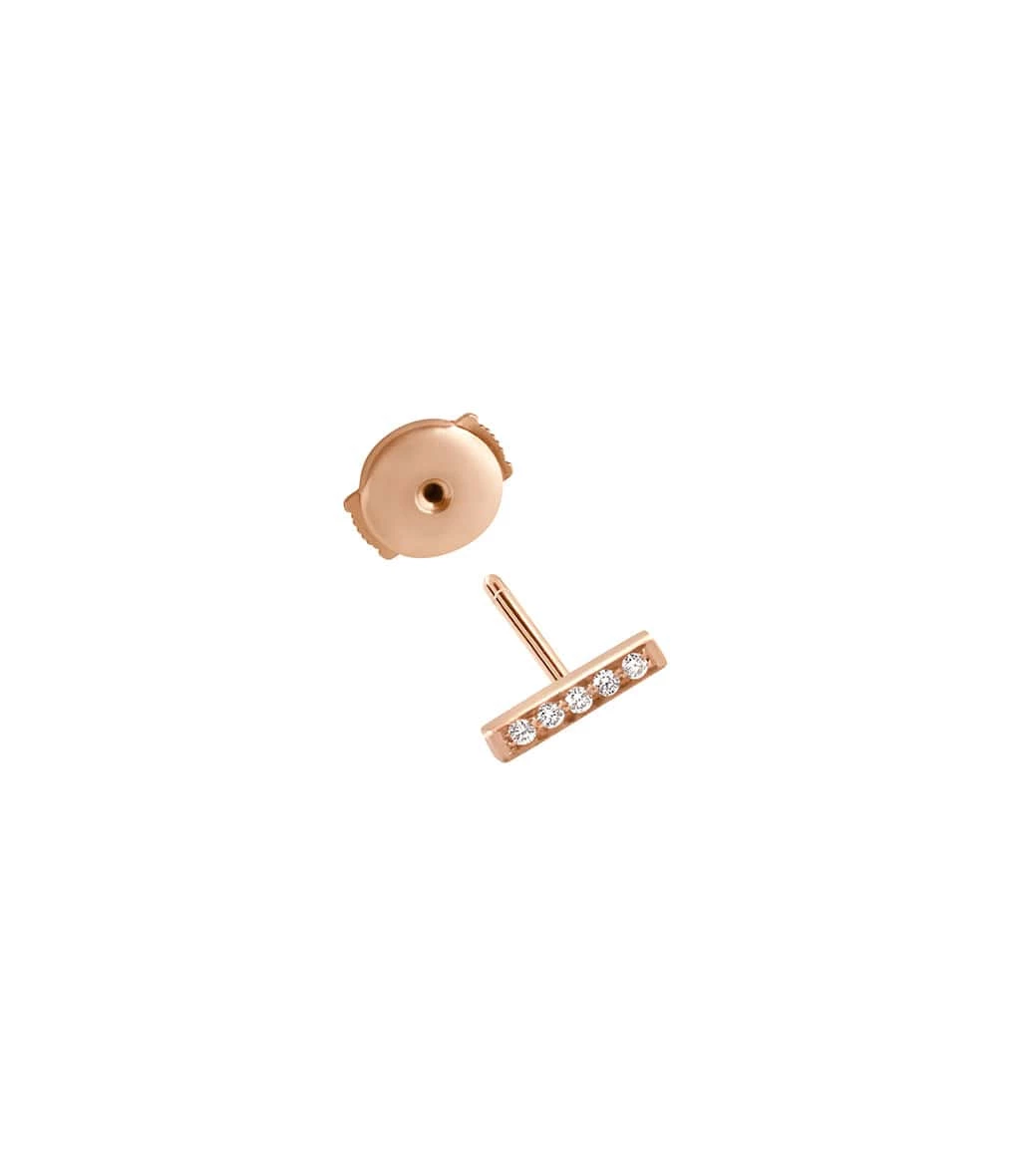 VANRYCKE Boucle D'oreille Medellin PM Diamants Or Rose (vendue à L'unité) 5 VANRYCKE Boucle D'oreille Medellin PM Diamants Or Rose (vendue à L'unité) – Image 3