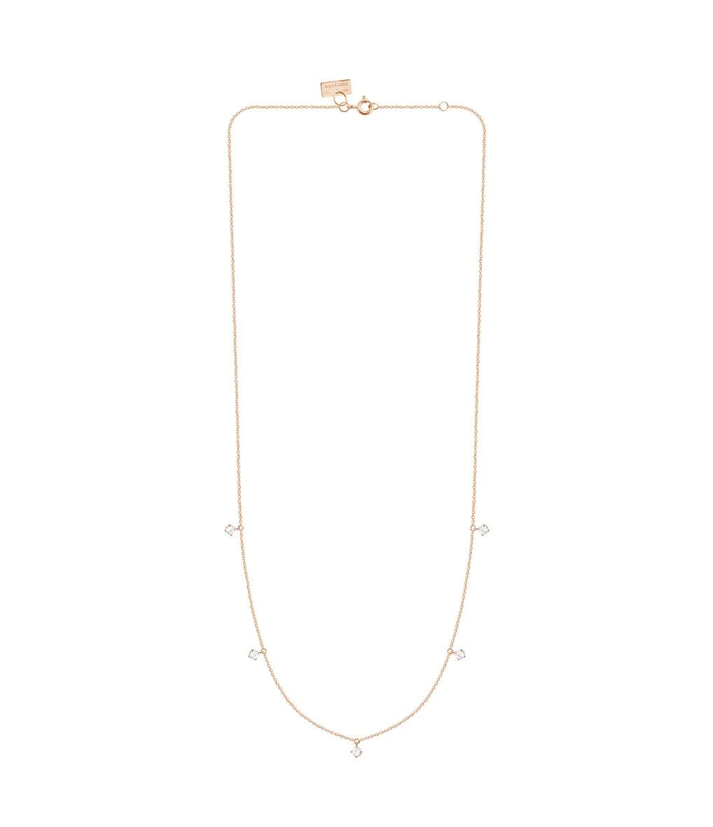 VANRYCKE Collier Stardust 5 Diamants Or Rose – Image 2