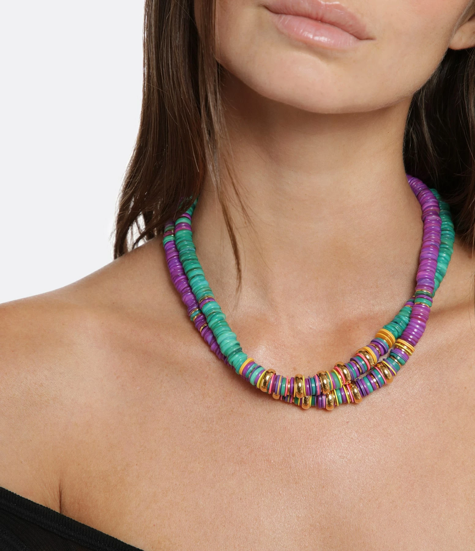 VADI JEWELS Collier Monaco Coquillage Bleu Lagon 4 VADI JEWELS Collier Monaco Coquillage Bleu Lagon – Image 2
