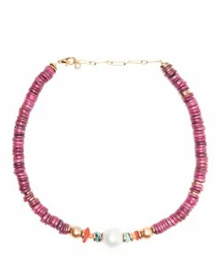VADI JEWELS Collier Pearl Aubergine