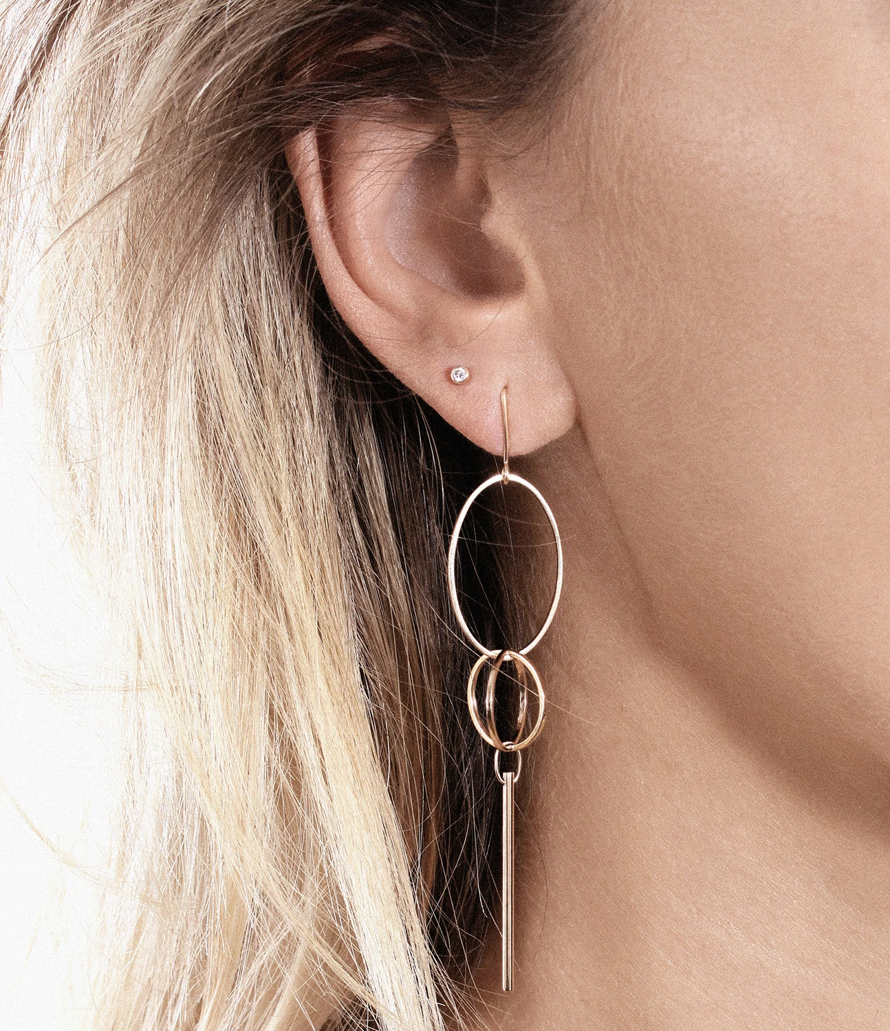 VANRYCKE Boucle D'oreille Coachella M Or Rose (vendue à L'unité) 6 VANRYCKE Boucle D'oreille Coachella M Or Rose (vendue à L'unité) – Image 4