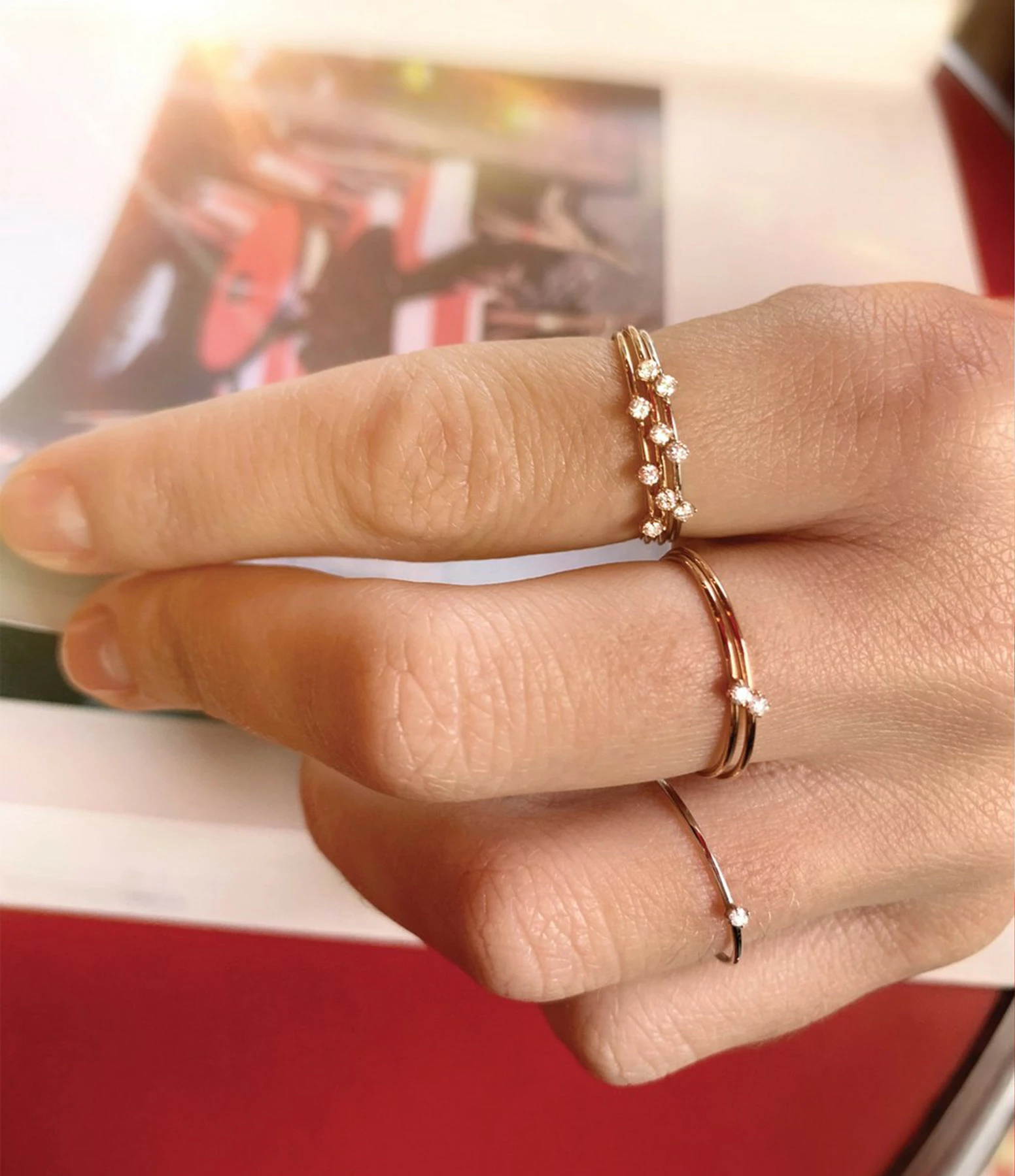VANRYCKE Bague Stardust Diamant Or Rose 7 VANRYCKE Bague Stardust Diamant Or Rose – Image 5