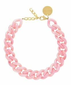 VANESSA BARONI Collier Flat Rose Marbré