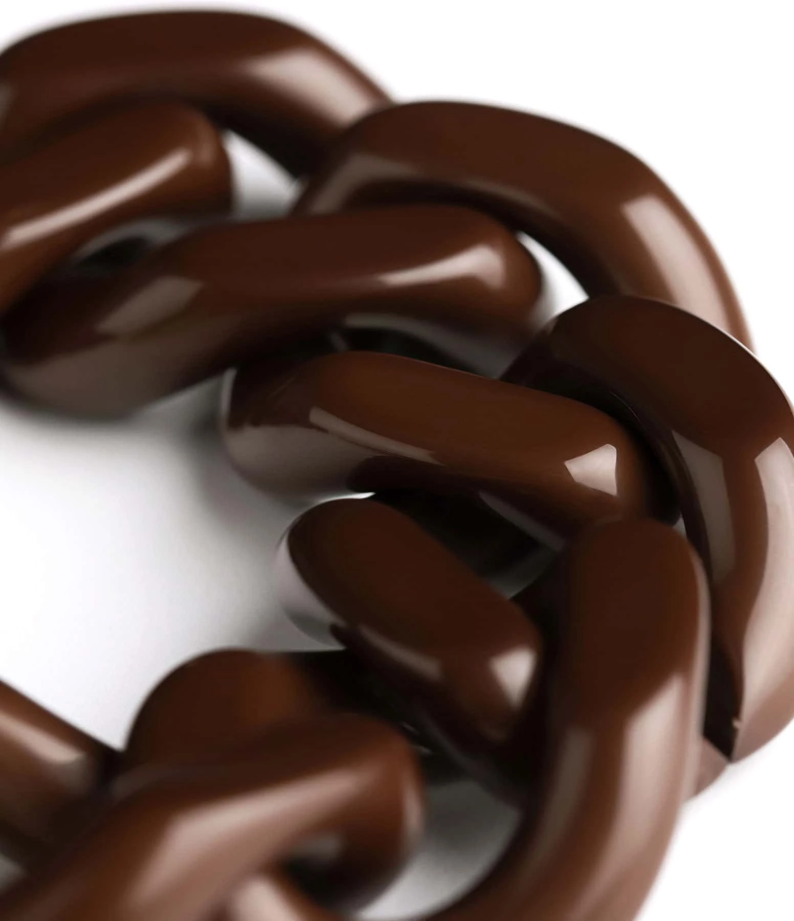 VANESSA BARONI Bracelet Flat Marron – Image 2