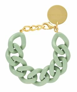 VANESSA BARONI Bracelet Great Flat Vert Menthe