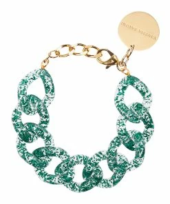 VANESSA BARONI Bracelet Flat Vert Glitter
