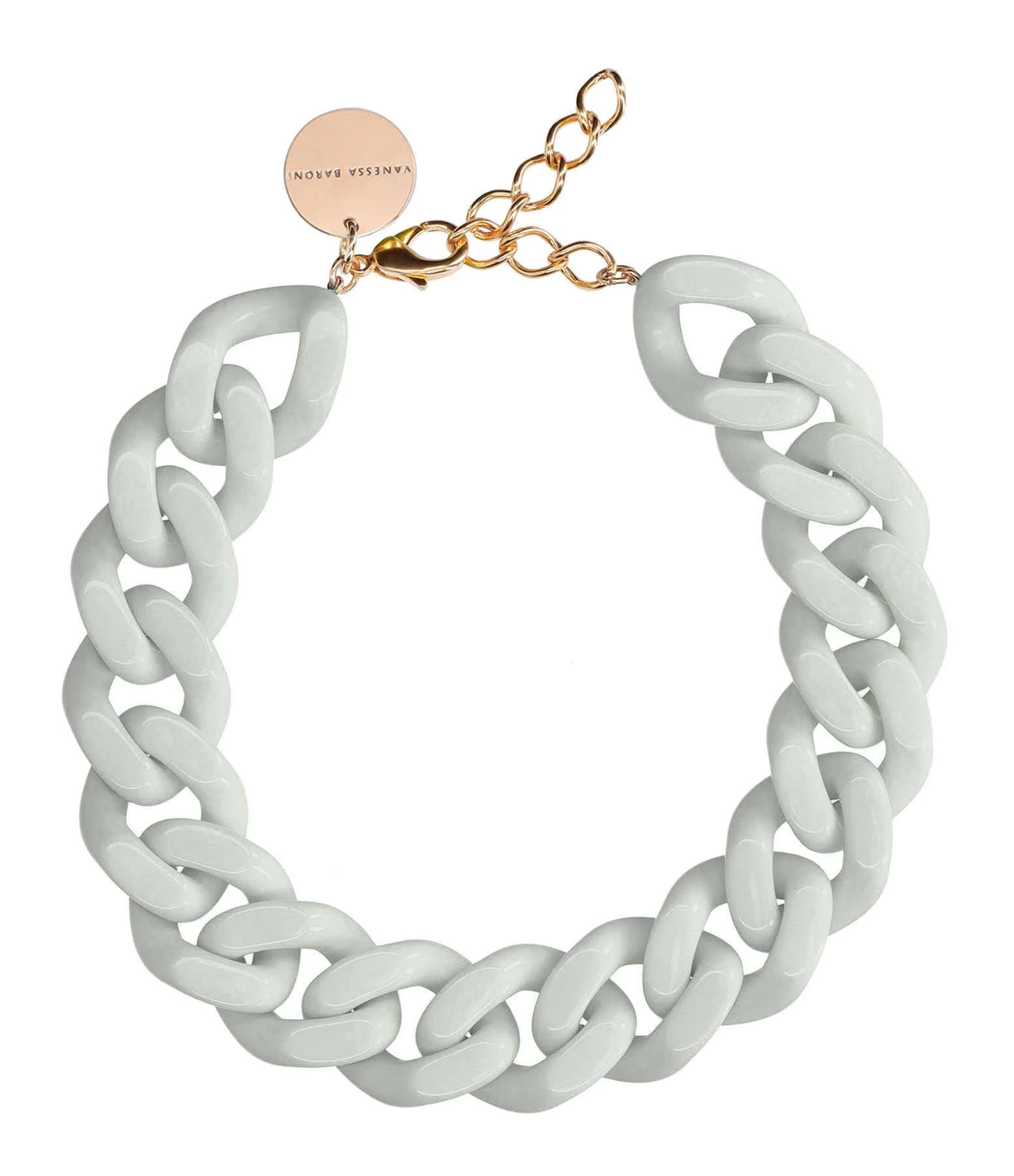VANESSA BARONI Collier Big Flat Gris 3 VANESSA BARONI Collier Big Flat Gris