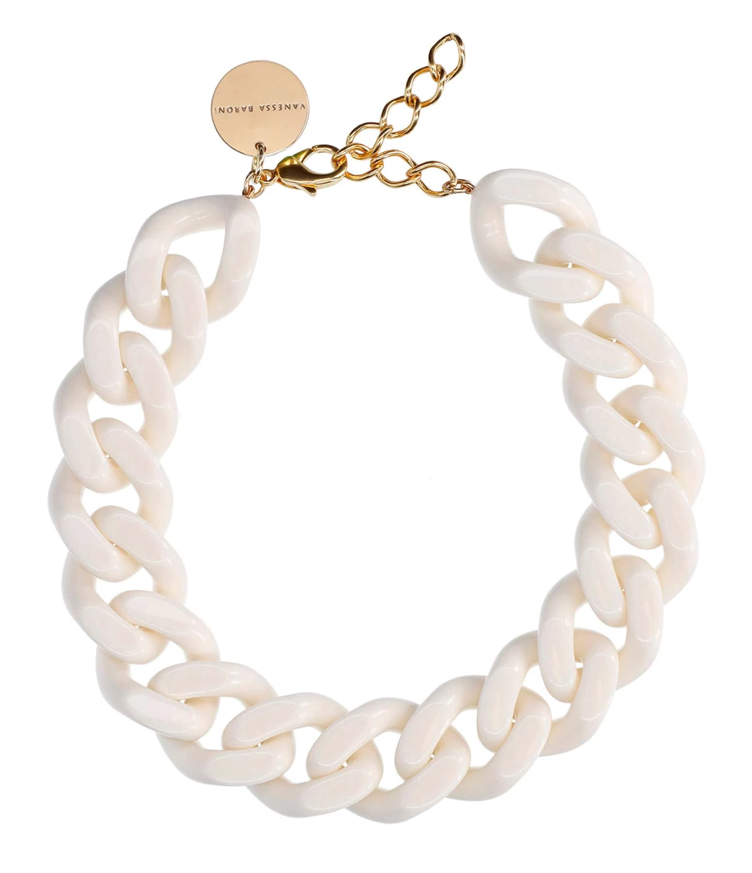 VANESSA BARONI Collier Big Flat Off White 3 VANESSA BARONI Collier Big Flat Off White