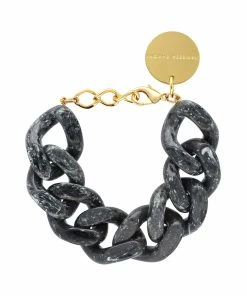 VANESSA BARONI Bracelet Great Noir Marbré