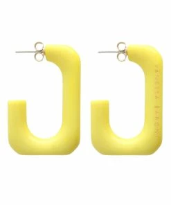 VANESSA BARONI Boucles D'oreilles Squared Single Large Jaune