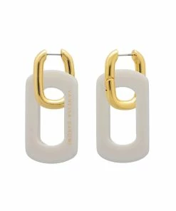 VANESSA BARONI Boucles D'oreilles Edge Doré Gris