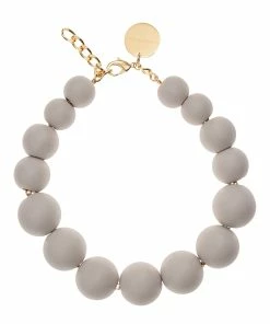 VANESSA BARONI Collier Beads Gris Mate