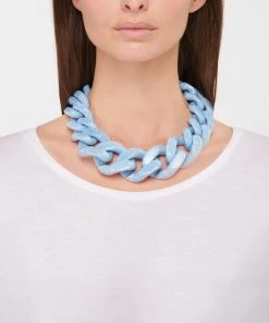 VANESSA BARONI Collier Great Bleu Ciel Marbré -Boutique Gigi Clozeau vbaro look20220420 190