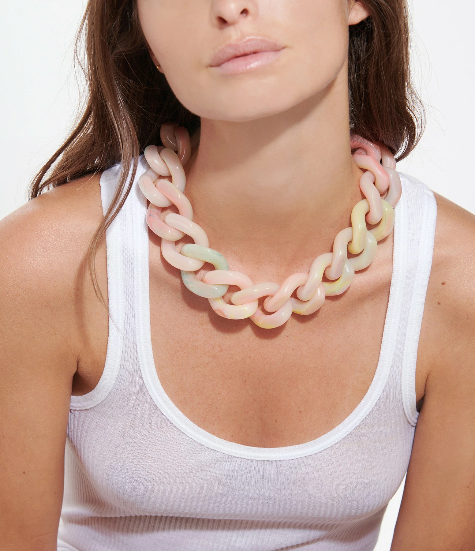 VANESSA BARONI Collier Big Flat Néon Rainbow – Image 3