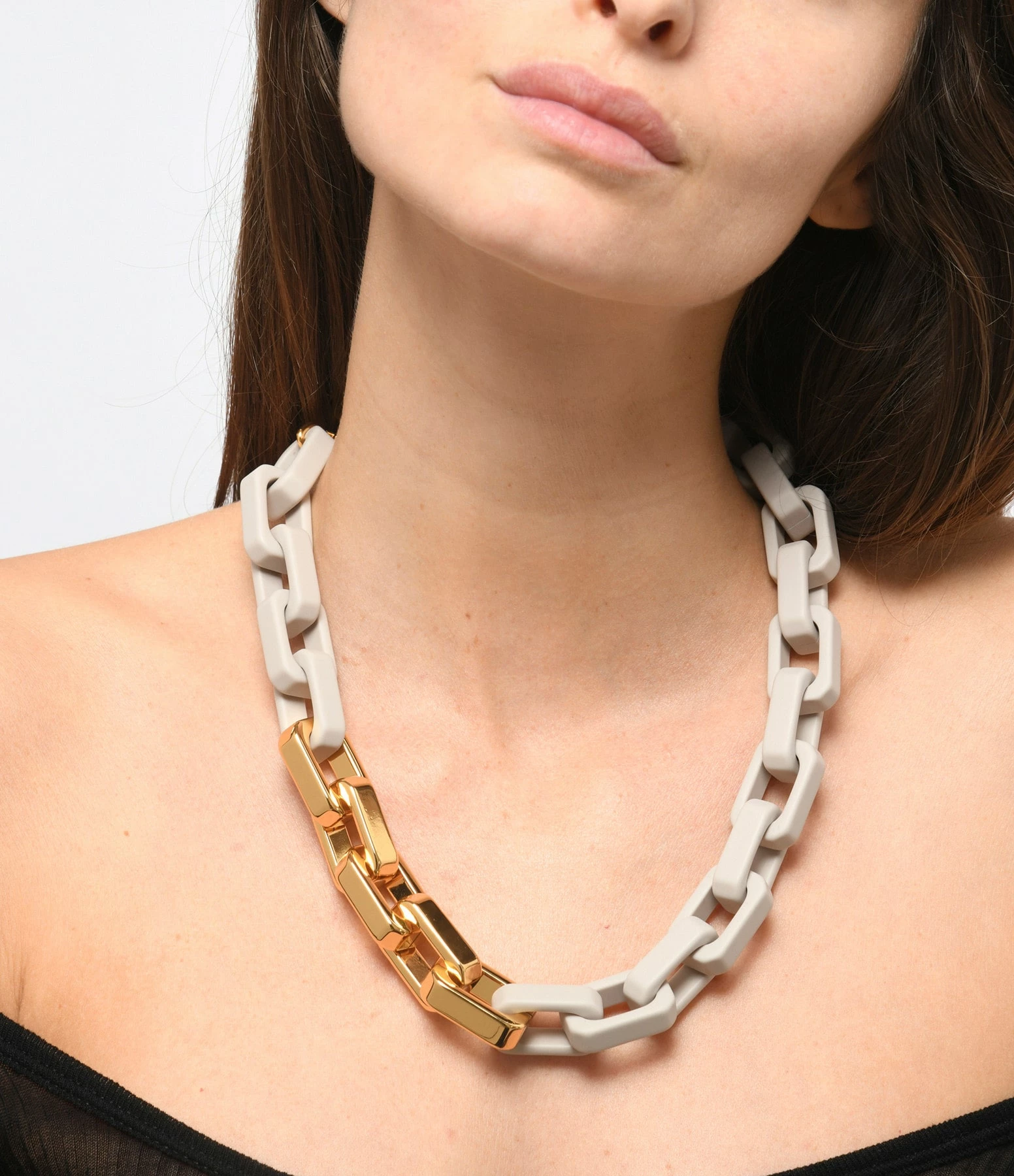 VANESSA BARONI Collier Tank Gris Mate – Image 2