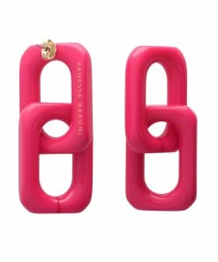 VANESSA BARONI Boucles D'oreilles Squared Double Small Rose